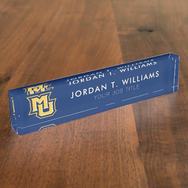 MU Logo Desk Name Plate (Side)