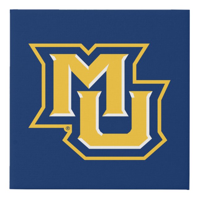 MU Logo Faux Canvas Print (Front)