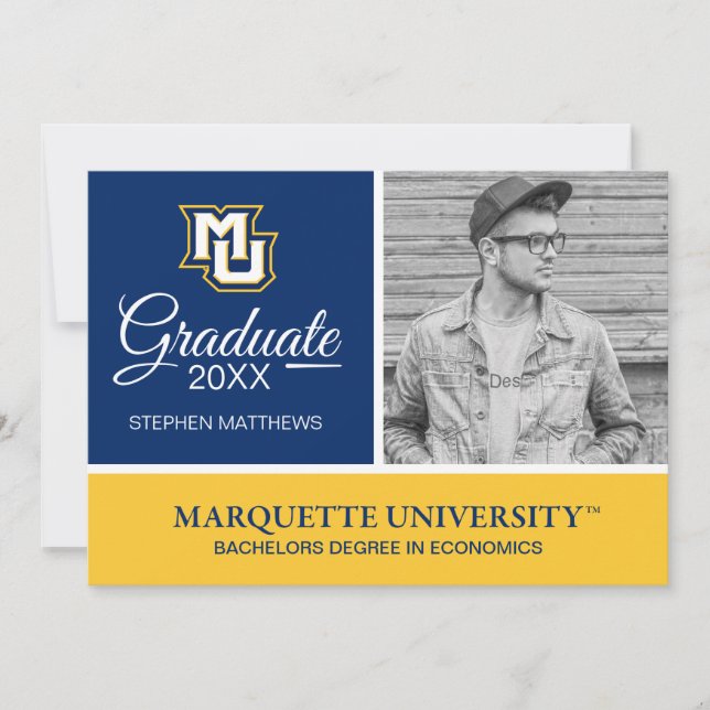 MU Logo | Graduation Invitation (Front)