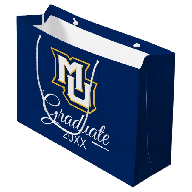MU Logo | Graduation Large Gift Bag (Front Angled)