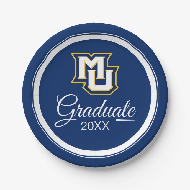MU Logo | Graduation Paper Plates (Front)