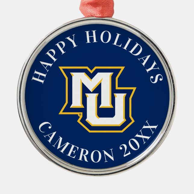 MU Logo Metal Ornament (Front)