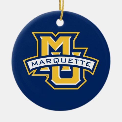 MU Marquette Ceramic Ornament