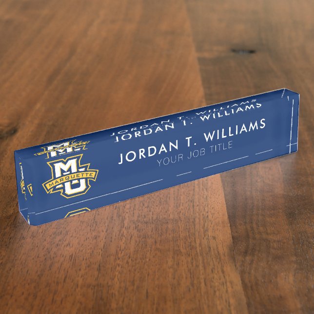 MU Marquette Desk Name Plate (Side)