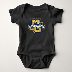 MU Marquette Distressed Baby Bodysuit