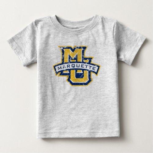 MU Marquette Distressed Baby T_Shirt