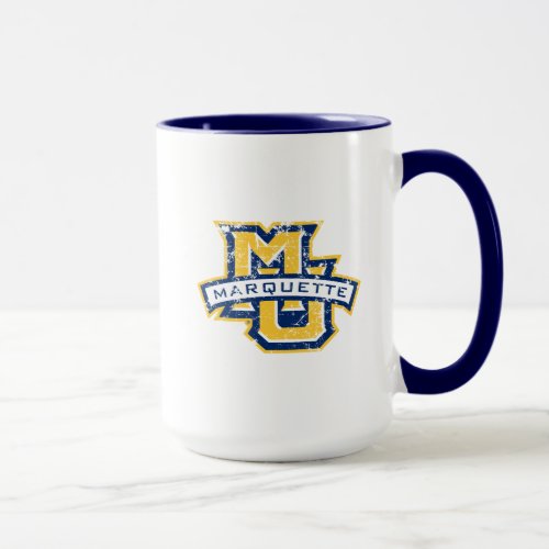 MU Marquette Distressed Mug