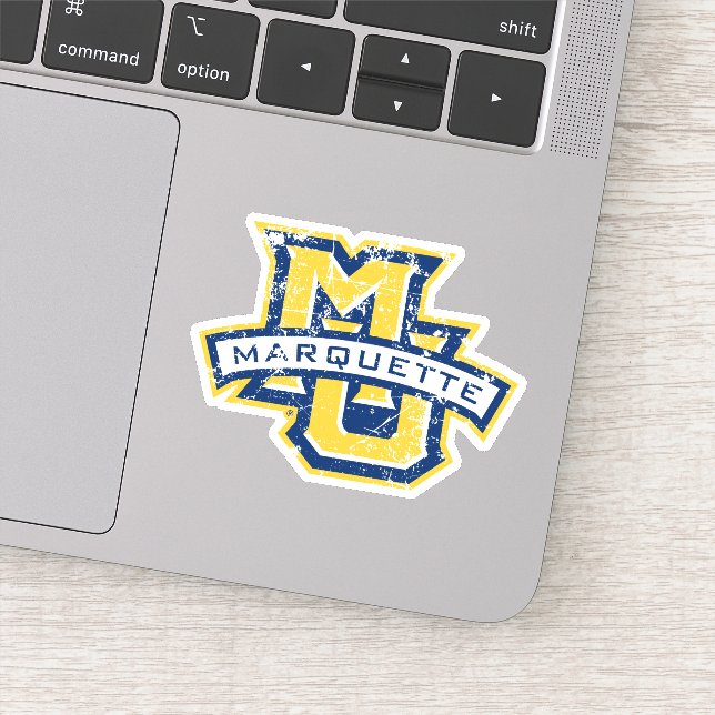 MU Marquette Distressed Sticker (Detail)