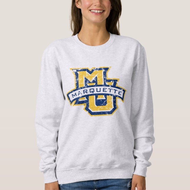 MU Marquette Distressed Sweatshirt (Front)