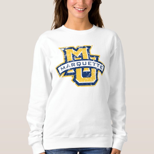 MU Marquette Distressed Sweatshirt (Front)