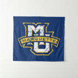 MU Marquette Distressed Tapestry<br><div class="desc">Check out these Marquette University designs! Show off your Marquette pride with these new University products. These make the perfect gifts for the MU student,  alumni,  family,  friend or fan in your life. All of these Zazzle products are customizable with your name,  class year,  or club. Go Golden Eagles!</div>