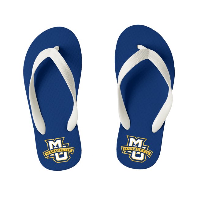 MU Marquette Kid's Flip Flops (Footbed)