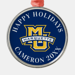 MU Marquette Metal Ornament