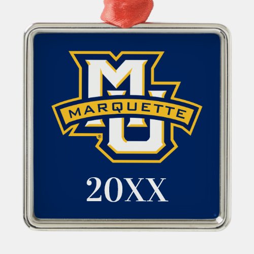 MU Marquette Metal Ornament