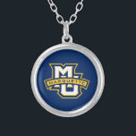 MU Marquette Silver Plated Necklace<br><div class="desc">Check out these Marquette University designs! Show off your Marquette pride with these new University products. These make the perfect gifts for the MU student,  alumni,  family,  friend or fan in your life. All of these Zazzle products are customizable with your name,  class year,  or club. Go Golden Eagles!</div>