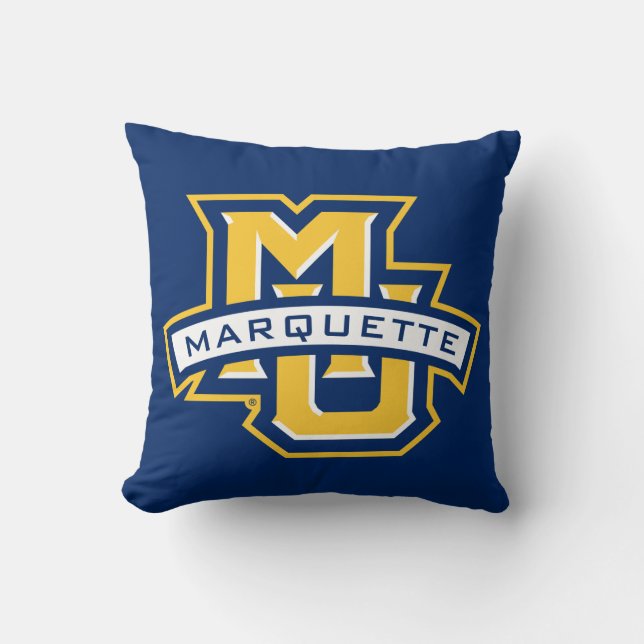 MU Marquette Throw Pillow (Front)