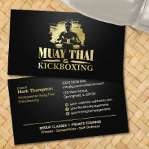 Muay Thai and Kickboxing Coach - Black and Gold