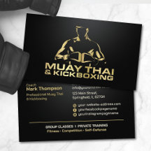 Muay Thai and Kickboxing Coach - Black and Gold