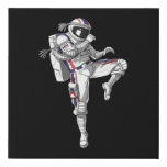 Muay Thai Astronaut Faux Canvas Print Muay Thai Astronaut Faux Canvas Print
