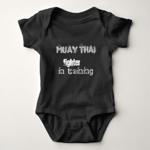 Muay Thai - baby in training Baby Bodysuit