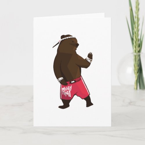 Muay Thai Bear Fighter Card