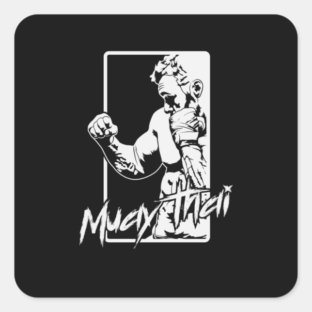 Muay Thai Boran Square Sticker (Front)
