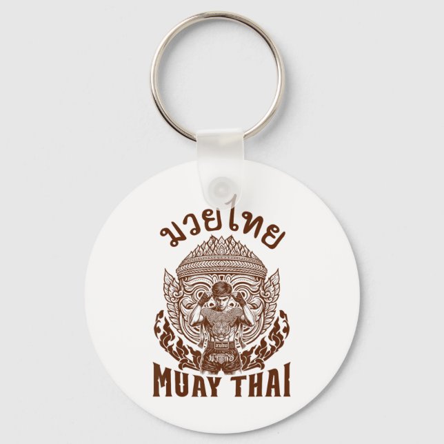 Muay Thai Boxer Boxing Lover Thai Boxing Thailand  Keychain (Front)