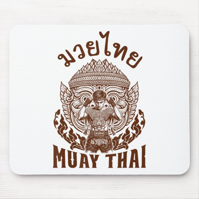 Muay Thai Boxer Boxing Lover Thai Boxing Thailand  Mouse Pad (Front)