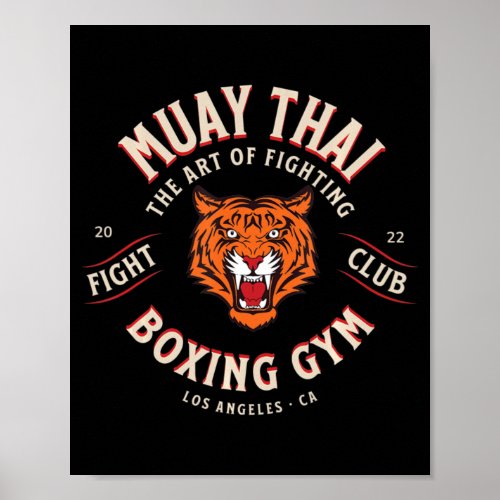 Muay Thai Boxing Gym Poster