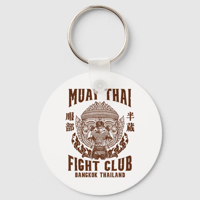 Muay Thai Boxing Lover Boxing Boxer Muay Thai Figh Keychain (Front)