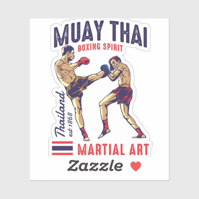 Muay Thai Boxing Spirit Sticker (Sheet)