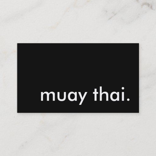 Customizable muay thai. business card