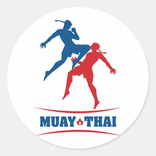 Muay Thai Classic Round Sticker (Front)