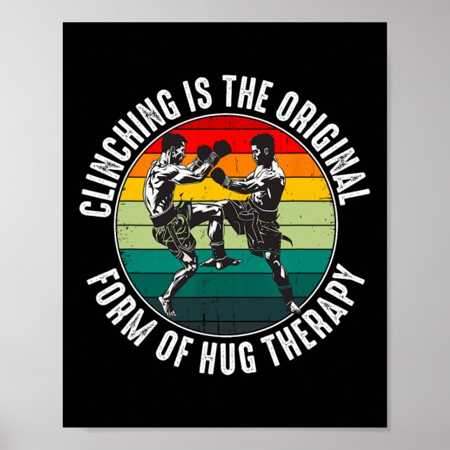 Muay Thai Fighter For Men Dad Boys Thai Kickboxing Poster (Front)