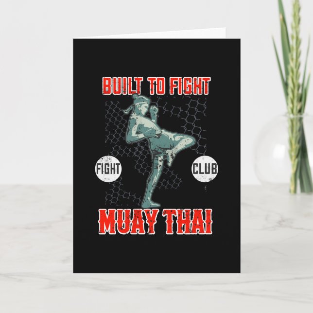 Muay Thai Fighter Martial Arts Boxing Card (Front)