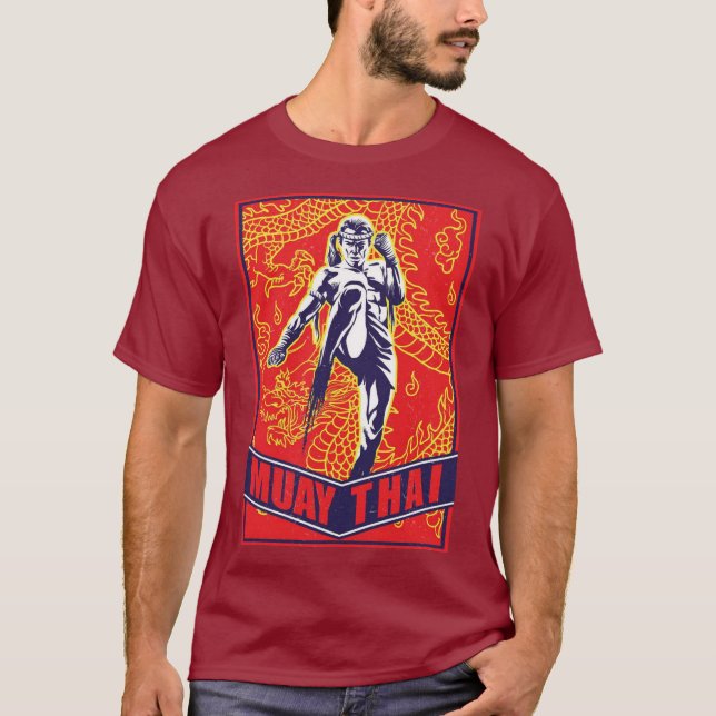Muay Thai Fighter Martial Arts Sports T-Shirt (Front)