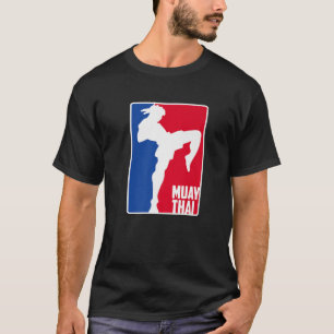 Muay Thai Fighter Retro Kickboxing Training MMA T-Shirt