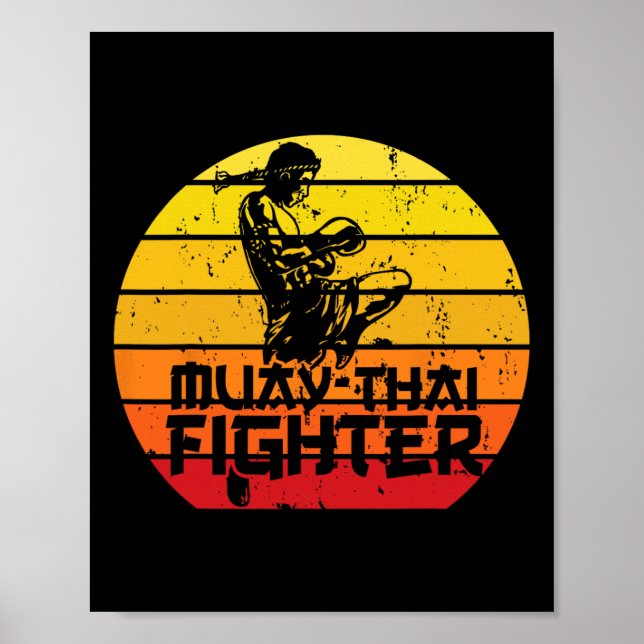 Muay Thai Fighter Thai Boxing Martial Arts Combat  Poster (Front)