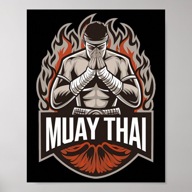Muay Thai Fighter Thai Boxing  Poster (Front)