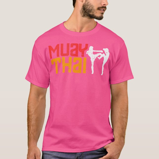 Muay Thai Fighter Training Mma Street Fight Kickbo T-Shirt (Front)