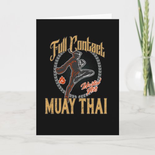 Muay Thai Full Contact Martial Arts Card