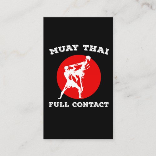 Muay Thai Full Contact Thai Martial Arts Boxing Business Card