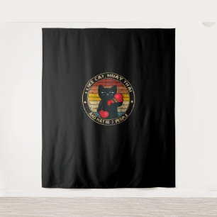 Muay Thai Funny Cat Kickboxing Thailand Boxing Cat Tapestry