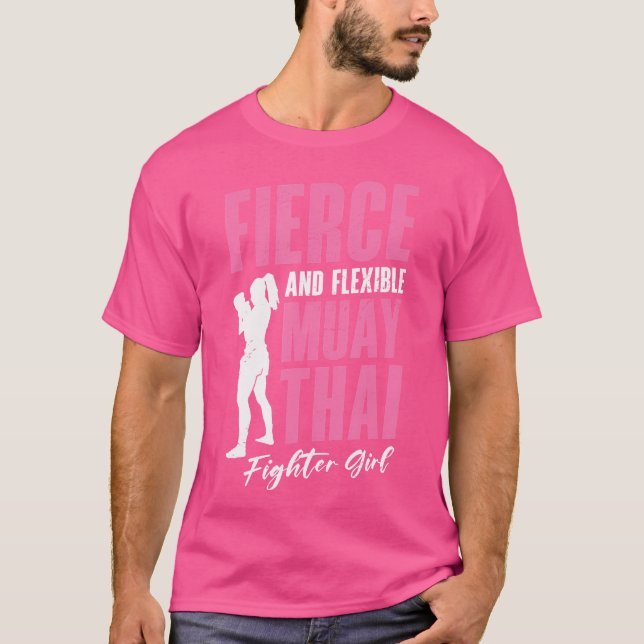 Muay Thai Girl Kickboxing Instructor Martial Arts T-Shirt (Front)