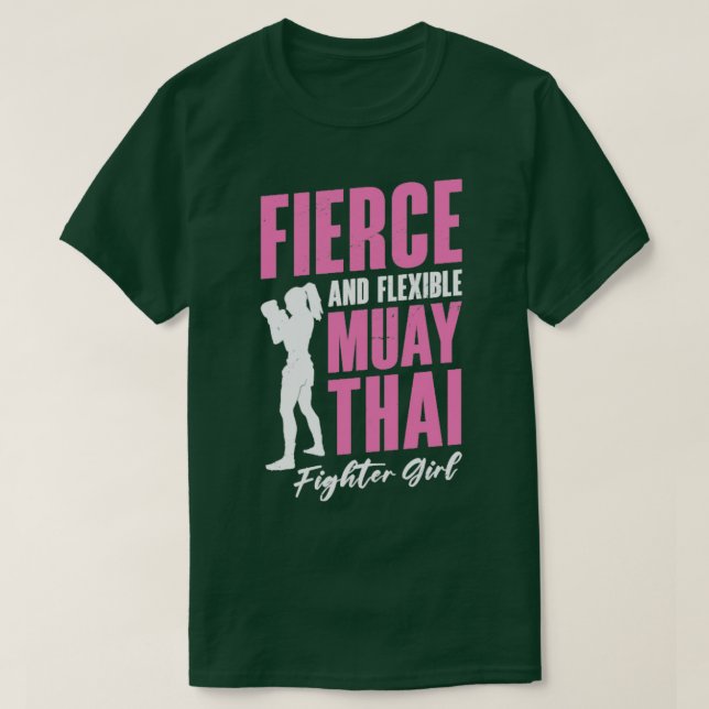 Muay Thai Girl Kickboxing Instructor Martial Arts  T-Shirt (Design Front)