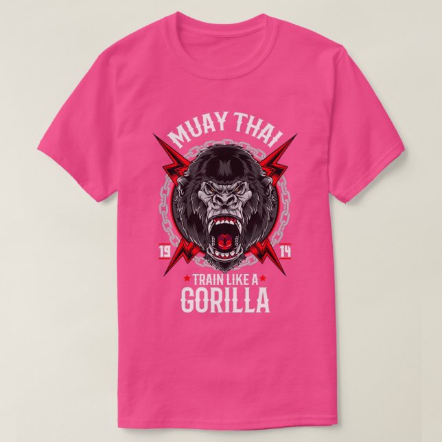 Muay Thai Gorilla Thailand Thai Boxing T-Shirt (Design Front)