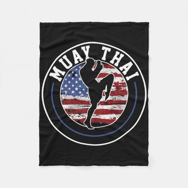 Muay Thai Kickboxing Gift  Fleece Blanket (Front)