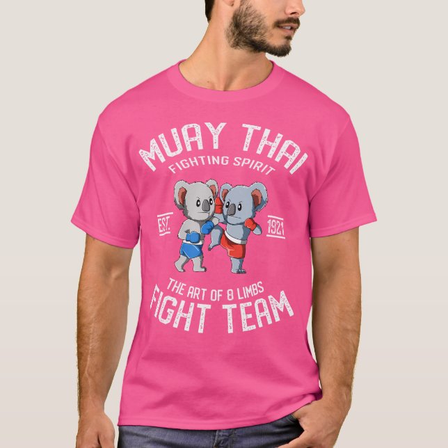 Muay Thai Koala Thai Boxing And Kickboxing T-Shirt (Front)