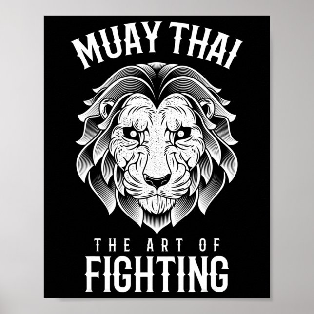 Muay Thai Lion - Thai Boxing And Kickboxing  Poster (Front)
