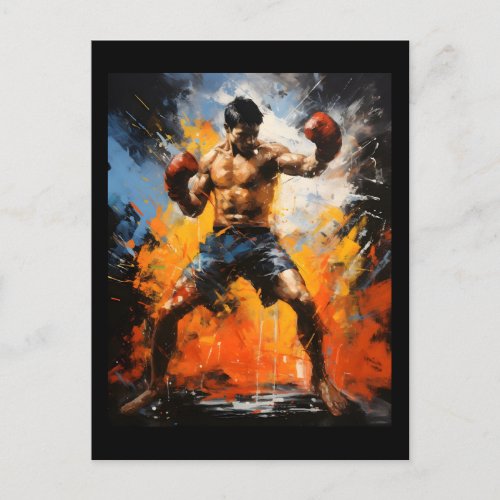 Muay Thai Martial Arts Boxer Combat Sport Postcard